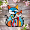 Stain Glass Kitty Decor