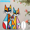 Stain Glass Kitty Decor